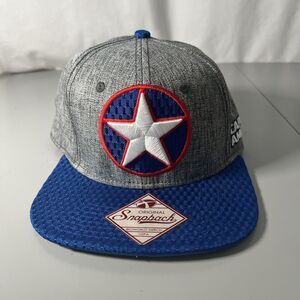Bioworld Original Adjustable Captain America Snapback Hat Cap Grey Marvel